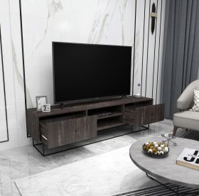 Comoda TV, Kalune Design, Escape 180, 180x50x40 cm, Maro închis/Negru