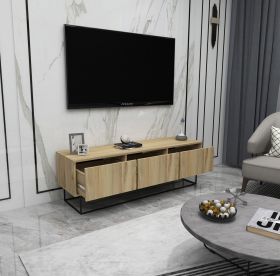 Comoda TV, Kalune Design, Kordon 140, 140x50x40 cm, Pâslă / Negru