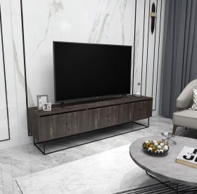 Comoda TV, Kalune Design, Kordon 180, 180x50x40 cm, Maro închis/Negru