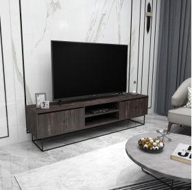 Comoda TV, Kalune Design, Escape 180, 180x50x40 cm, Maro închis/Negru