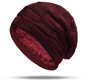 Căciulă de iarna unisex cu blana J2987 burgundy