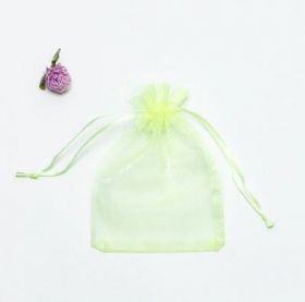 Saci Organza 100 buc verde neon M