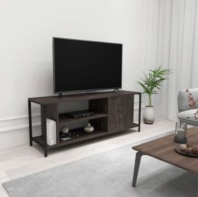 Comoda TV, Kalune Design, Bond, 120x54x30 cm, Maro închis/Negru