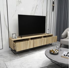 Comoda TV, Kalune Design, Kordon 180, 180x50x40 cm, Pâslă / Negru