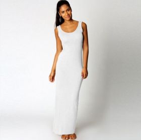 Rochie maxi elastica alb XS