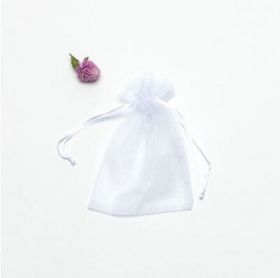 Saci Organza 100 buc alb XXL