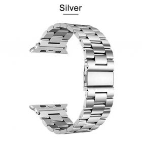 Curea pentru Apple Watch argintie cu zale si conectori A8918 CU1