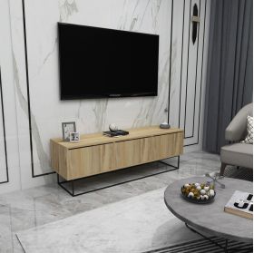 Comoda TV, Kalune Design, Kordon 140, 140x50x40 cm, Pâslă / Negru