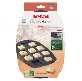 Forma de copt, Tefal, PerfectBake Mini J5734502, 21 x 29 cm, aluminiu reciclat, negru/maro