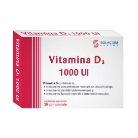 SOLACIUM VITAMINA D3 1000UI X 30 COMPRIMATE