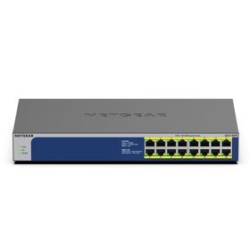 Netgear NETGEAR GS516PP Fara management Gigabit Ethernet (10/100/1000) Power over Ethernet (PoE) Suport Albastru, Gri (GS516PP-100EUS)