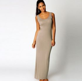 Rochie maxi elastica gri M