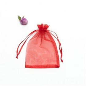 Saci Organza 100 buc roșu L