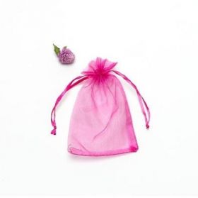 Saci Organza 100 buc roz închis XS