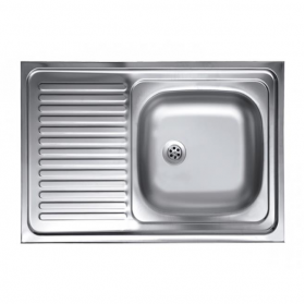 Chiuveta Sanitec S416D, pentru masca, finisaj satinat, cuva dreapta, 80x50cm, inox