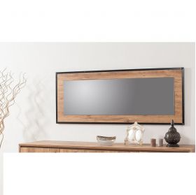 Oglinda decorativa Quantum Idea, Sapphire, 150x60 cm, natural/negru