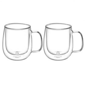 Set 2 cani termorezistente Mia, Ambition, 390 ml, sticla termorezistenta