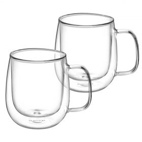 Set 2 cani termorezistente Mia, Ambition, 390 ml, sticla termorezistenta