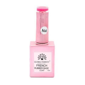 Baza Rubber Base Coat, French Neon, Global Fashion, 15 ml, Roz 04