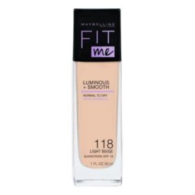 Fond de ten Maybelline - Fit Me Luminous &amp; Smooth Light Beige 118, 30ml