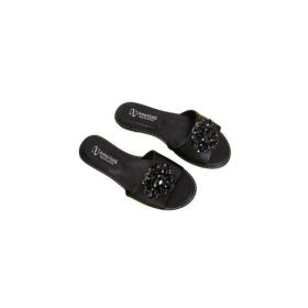Papuci dama, Piele naturala Italia, Anna Viotti 1020, Negru, 36