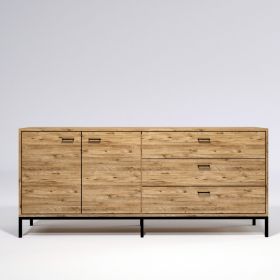 Consola, Lacivert, Riga, 180 x 80 x 45 cm, pal melaminat, stejar/negru