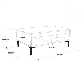 Mobilier living, Locelso, AR12, pal melaminat, stejar/antracit