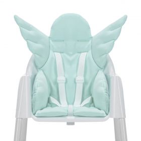 Perna universala copii Baby Pad, Angel Wings, 60x63x5 cm, Bumbac, Verde menta
