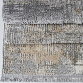 Covor de hol, Notta 1107 , 100x300 cm, 60% polipropilena/40% poliester, Gri / Bej / Crem