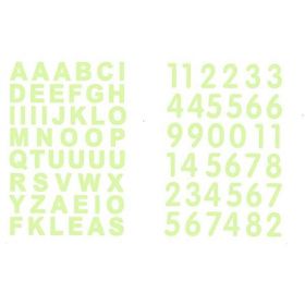 Set stickere fosforescente decorative, Litere si Cifre, 20x13
