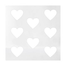 Sticker decorativ, Duragon, perete, Inimi, alb, 24 bucati, 10.5x9 cm