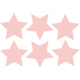Sticker decorativ, Duragon, Stelute, roz, 24 bucati, 10.5x9 cm