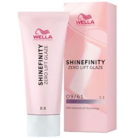 Vopsea translucida demipermanenta - Wella Professionals Shinefinity Zero Lift Glaze, nuanta 09/61 Iced Platinum (blond foarte deschis violet cenusiu), 60 ml