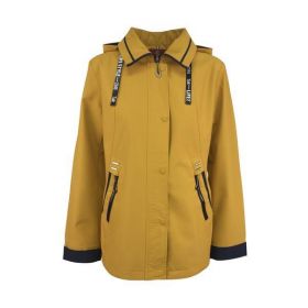 Jacheta usoara cu gluga, Univers Fashion, galben, 2XL
