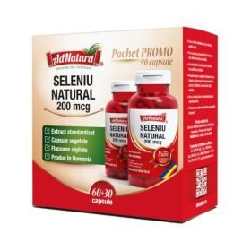 Pachet Seleniu Natural AdNatura, 60+30 capsule