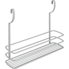 Etajera cu un raft pentru recipiente City Frost, finisaj gri, 34 x 9 x 26 cm