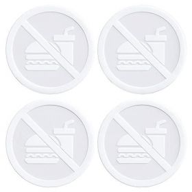 Set stickere, avertizare, Interzis alimente, autocolant, 4 buc, 8x8 cm