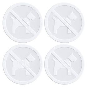 Set stickere, avertizare, Interzis animale, autocolant, 4 buc, 8x8 cm