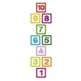Set stickere decorative, cifre colorate, marime M, 10buc, 15cm