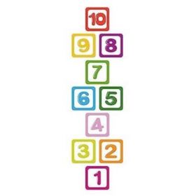 Set stickere decorative, cifre colorate, marime XL, 10buc, 30cm