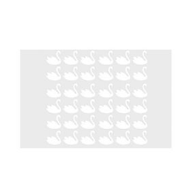Set stickere decorative, Lebede, alb, 6.5x7 cm, 48 buc