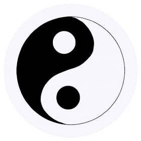 Set stickere decorative, Yin si Yang, 40 x 40mm, 24buc