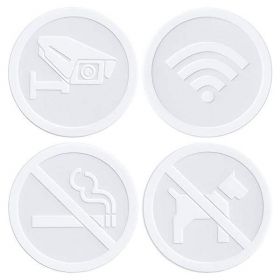 Set stickere, Semne avertizare, autocolant, 4 buc, 8x8 cm