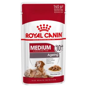 10x140g Medium Ageing 10+ Royal Canin Hrană umedă în sos câini