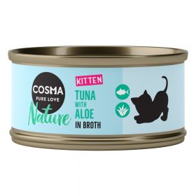 24x70g Ton & aloe vera Kitten Cosma Nature Hrană umedă pentru pisici