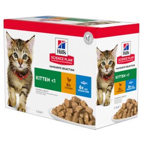 27x85g Selecție de pește Kitten Hill's Science Plan hrană umedă pisici