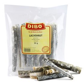 50g Piele de somon Dibo Snackuri pentru câini