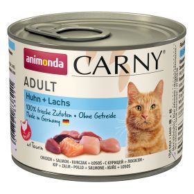 6 x 200g Animonda Carny Adult Hrană umedă pisici - Pui & somon