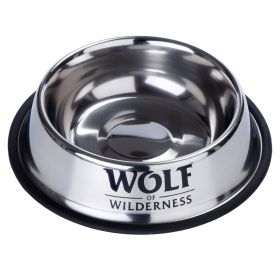 Wolf of Wilderness Bol din oțel inoxidabil pt câini 2 x 850 ml, 23 cm