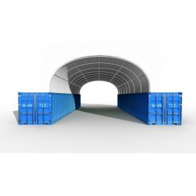 Acoperis Container 6x12 m - 72m&sup2; - gri - Corturi24